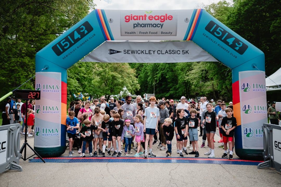 Sewickley Classic 5K - kids getting ready for the 1 Mile