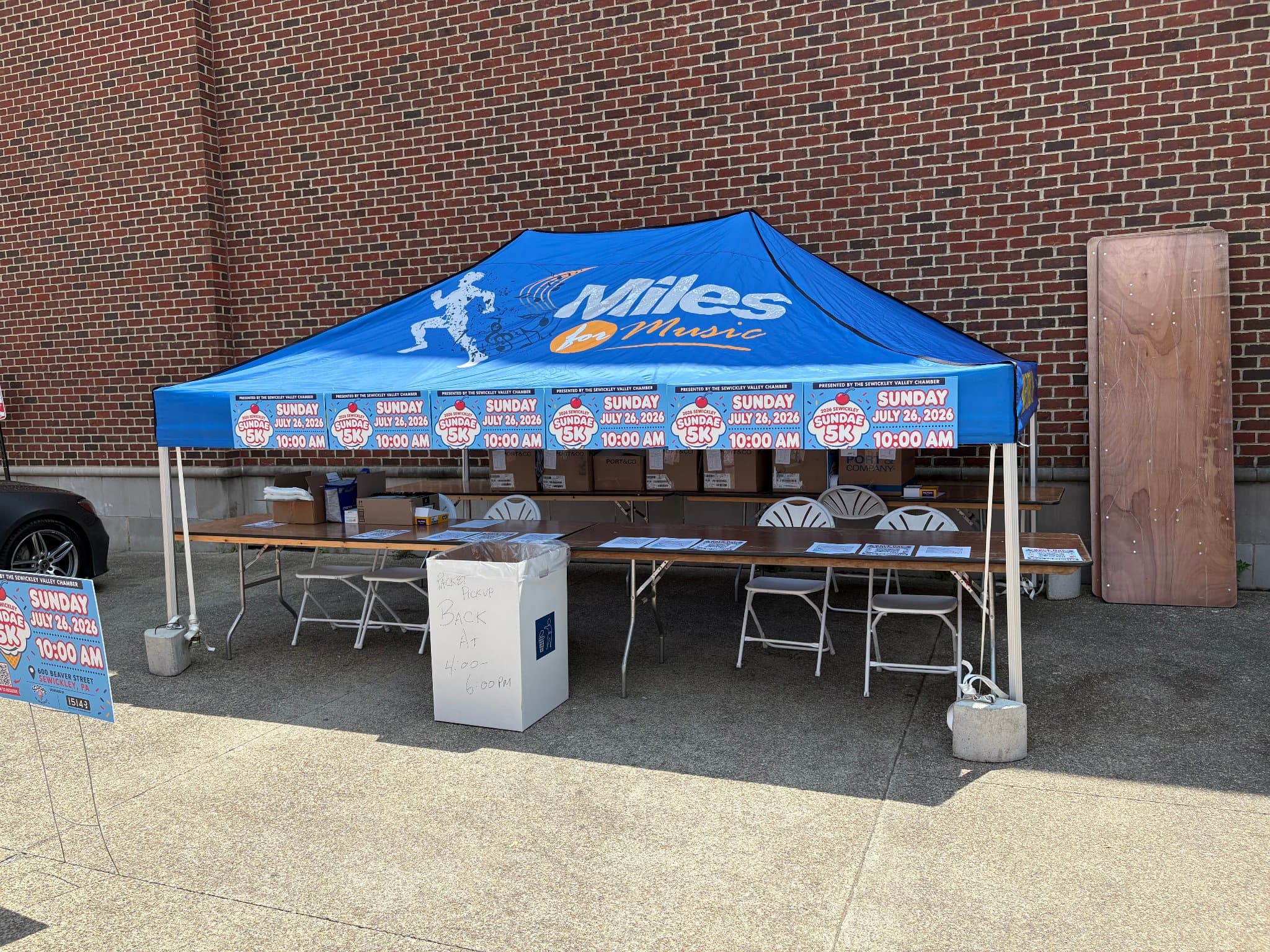 Sundae 5K Packet Pickup - mixing old and new. Miles for Music NJ + Sundae 5K PA