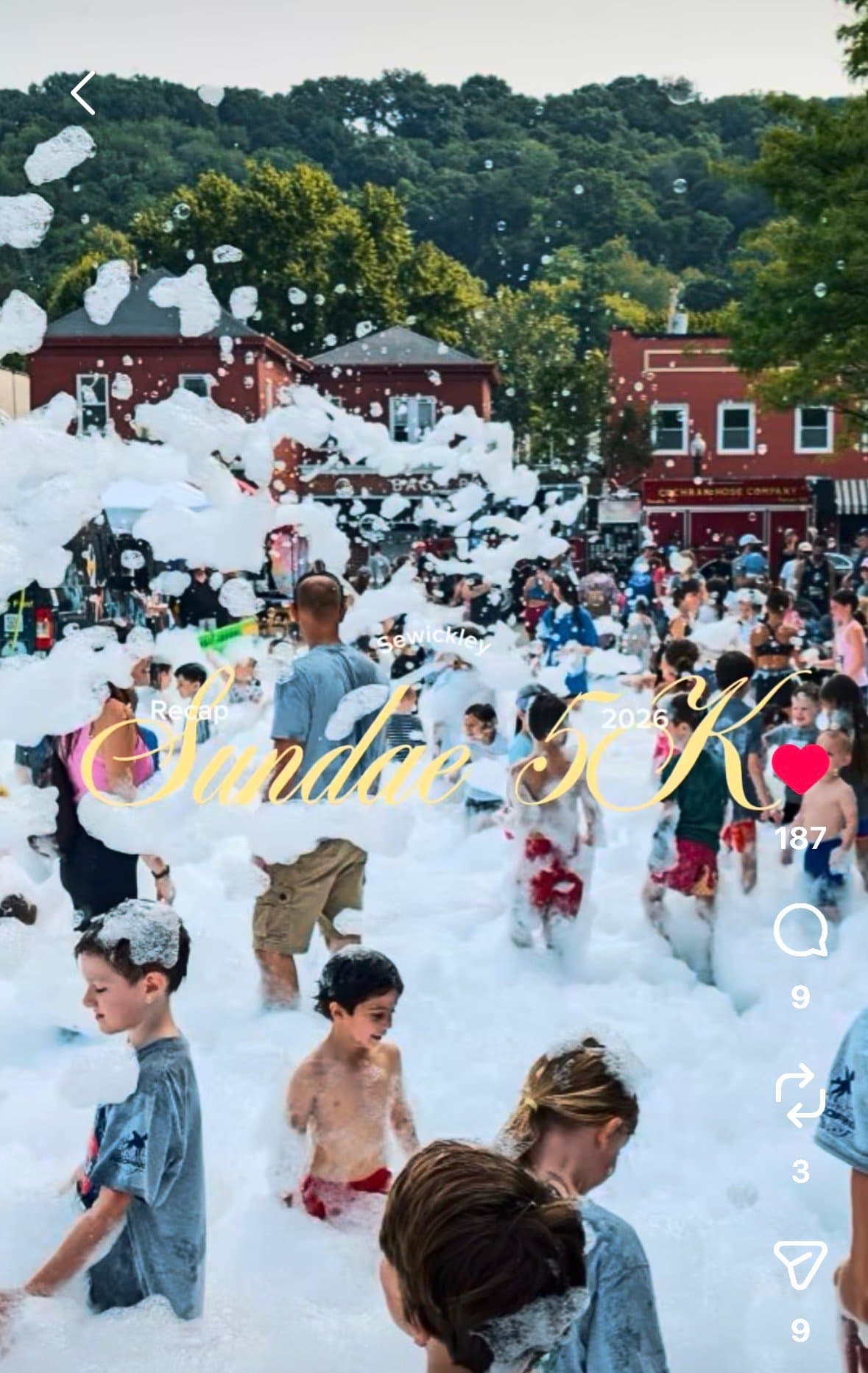 Sewickley Sundae 5K foam party