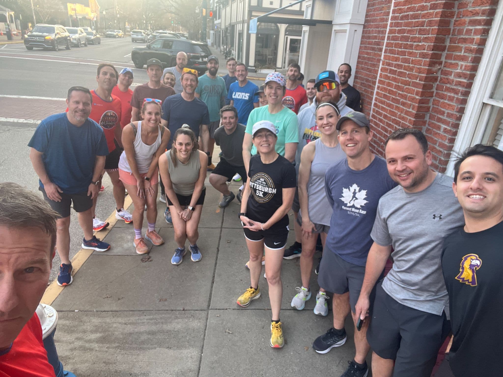 Sewickley Run Club members before a Tuesday evening group run